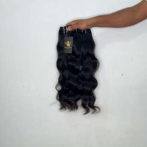 Extensiones de Cabello Ondulado Indio al por Mayor, Proveedores de Paquetes de Cabello Humano Ondulado Indio Crudo sin Procesar con Cutícula Alineada - Product Image 1