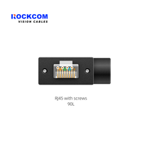 GigE RJ45 a RJ45 con tornillos empotrados R/A 90L High Flex Cable Gigabit Ethernet opcional para Cámara Industrial Cat.5E