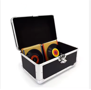 Boîte de rangement pour 120 disques vinyles de 7 pouces, noire - Product Image 3