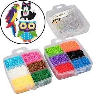 Cuentas Hama Perler de 5 mm, 100 unidades/bolsa, de plástico, educativas, para manualidades, coloridas, juguetes de fusión con agua para niños - Product Image 6