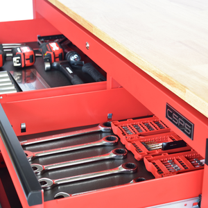 Caja de herramientas rodante de acero inoxidable de 10 cajones de 142cm de alto Gabinete de taller OEM personalizable para la industria mecánica de garaje - Product Image 3