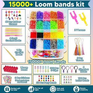 Kit de más de 15000 Bandas Elásticas para Hacer Pulseras, Bandas de Goma para el Cabello, Manualidades, Regalo de Pascua para Niñas y Niños - Product Image 2