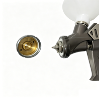 Pistolet à peinture LVLP avec buse de 1,3 mm, alimentation par gravité, outil de pulvérisation de peinture, gobelet en plastique de 600 cc pour la réparation automobile