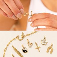 Bracelet à breloques EMANCO, chaîne de perles DIY, acier inoxydable, réglable, style trombone, bijoux faits à la main, vente en gros, dropshipping