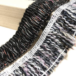 Flecos de borla de lana coloridos adornos de encaje con seda dorada y plateada estilo étnico cinta cortina falda accesorios de ropa - Product Image 2