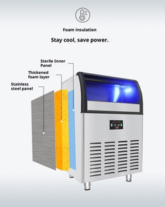 منتج جديد رائج: آلة صنع مكعبات الثلج التجارية بسعة 100 كجم، آلة ثلج كريستالية، صانعة مكعبات الثلج - Product Image 4