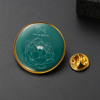 Badge personnalisé sur mesure, rond, plaqué or, en métal, 30 mm, 40 mm, 50 mm de diamètre, avec logo imprimé et revêtement époxy en relief sur le dessus