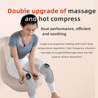 Tragbarer, Anpassbarer Intelligenter Kniemassagegerät mit Temperaturregelung, Beheizten Vibrationspads, 2200mAh Akku, 60+ Minuten Laufzeit