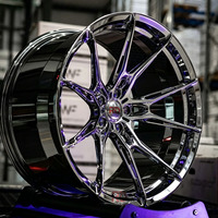 Juego de 1 Llanta de Aluminio Forjado R2 de 18, 19, 20, 21 y 22 Pulgadas, Diseño Cóncavo Triple Cromado, 5x114.3, 5x120, 5x112, para BMW, Audi, Benz, Mustang