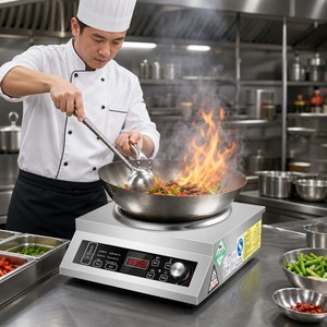 Commercial Concave Induction Wok Cooker 3.5kW 6kW for Restaurants Food Stalls Catering and Kitchen Equipment Dealers - Product Image 5