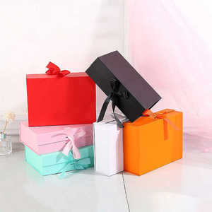 Pbpk กล่องกระดาษแข็งเคลือบเงาพับได้, กล่องของขวัญริบบิ้นที่จับปิดบรรจุภัณฑ์แม่เหล็กสุดหรู PBX82โมเดลสำหรับวันวาเลนไทน์ - Product Image 1