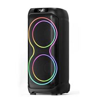 Haut-parleur JBR-8830 pour extérieur, sans fil longue portée, enregistrement BT, interrupteur d'alimentation avec 2 microphones sans fil pour la danse