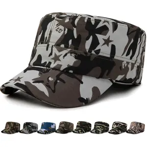 Casquettes plates personnalisées, casquettes de baseball cubaines, casquettes de combat, casquettes de cadet en tissu camouflage avec logo imprimé et brodé, casquettes de sport décontractées - Product Image 1