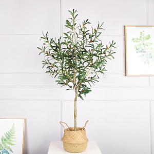 Ornements décoratifs de sol d'intérieur à grande échelle <span class=keywords><strong>en</strong></span> plastique durable simulé d'<span class=keywords><strong>olivier</strong></span> plantes vertes <span class=keywords><strong>en</strong></span> <span class=keywords><strong>pot</strong></span> plante artificielle - Product Image 3