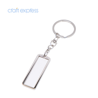 Craft Express Wholesale Custom 2.2*5.4cm License Plate Keyrings Keychains Sublimation Blanks Metal Keychain Blank