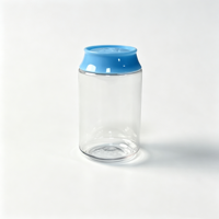 Conteneur en plastique PET transparent en forme de canette de soda, avec bouchon à vis, pot à bonbons, pour noix, friandises, petits cadeaux
