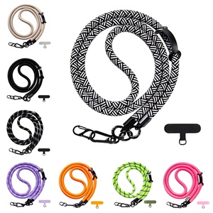 Sangle de téléphone portable multifonctionnelle réglable en gros, longue, simple et élégante, pour l'extérieur, en tissu tressé - Product Image 1