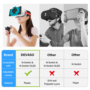 Gafas VR <span class=keywords><strong>3D</strong></span> HD Magenta y Verde, Regalo de Navidad 2024, para Niños, Consola de Juegos <span class=keywords><strong>Nintendo</strong></span> Switch/OLED, Material ABS, Pantalla de Más de 80 Pulgadas, Privado - Product Image 6