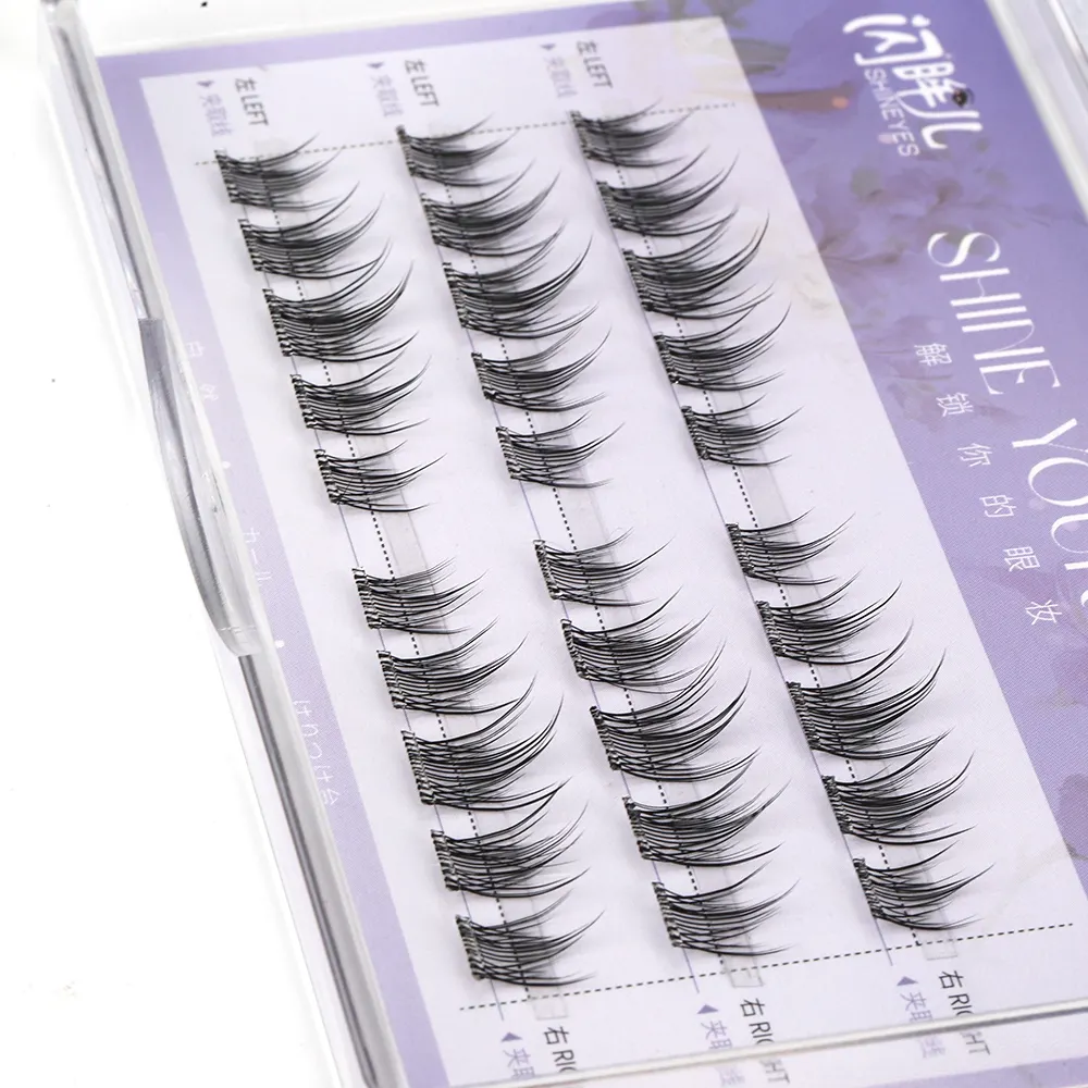 SP EYELASH ไม่ต้องใช้กาว เทคโนโลยีการทํา Pre-Bond แบบมีกาวในตัว คลัสเตอร์กดได้ คลัสเตอร์ขนตา 3D แบบธรรมชาติ คลัสเตอร์ขนตา DIY