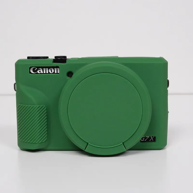 For Canon PowerShot G7 X Mark III / G7X3 Soft Silicone Protective Case with Lens Cover