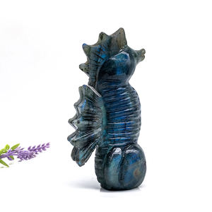 Ingrosso cristallo naturale animale di intaglio cavallo marino di pietra Labradorite di cristallo cavalluccio marino per la decorazione e il regalo - Product Image 3