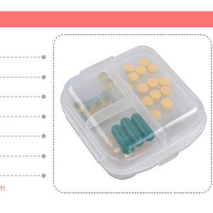 Boîte de rangement de pilules de voyage portable à double couche de grande capacité, étanche à l'humidité, 6 compartiments, épaisse, transparente, anti-poussière - Product Image 2