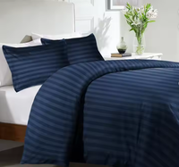 Ensemble de literie 100% coton pour hôtel de luxe pour lit Queen/King Size drap de lit plat personnalisé taie d'oreiller housse de couette pour usage domestique