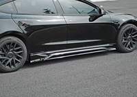 Kit de Carrocería Estilo MC para Tesla Model 3 Highland 2023 2024, Parachoques Delantero de Polipropileno, Faldones Laterales, Difusor Trasero, Negro Brillante, Accesorios Exteriores