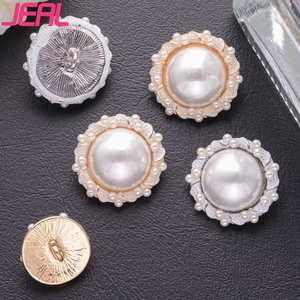 Nút Hợp kim kẽm Thanh Lịch Tinh xảo thủ công ngọc trai trung tâm lớn ngọc trai nhỏ xung quanh tăng cường sự tinh tế sang trọng cho - Product Image 1