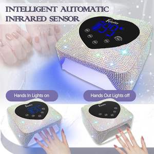 Lampe à ongles UV LED sans fil premium 72W rechargeable avec gel pour vernis à ongles, puissance 3W, diamant pour le séchage - Product Image 5