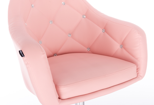 Prix usine style nordique doux pivotant restaurant chaise longue maison en cuir rose loisirs chaise pivotante - Product Image 4