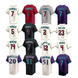 Nueva Camiseta de Béisbol Americana Cosida 2026, 7 Corbin Carroll, 51 <span class=keywords><strong>Randy</strong></span> <span class=keywords><strong>Johnson</strong></span>, 20 Luis Gonzalez - Product Image 1