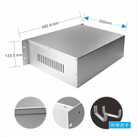 Boîtier de montage personnalisé en aluminium pour rack 3u, boîtier de 19 pouces, offre spéciale, châssis d'amplificateur audio