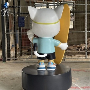 Escultura creativa de gato de ciclismo, decoración de espacio para niños, personalización de marca personalizada - Product Image 2