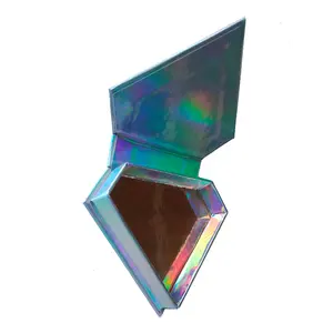 Customized Triangle Mushroom Holographic Chocolate Bar Packaging Box