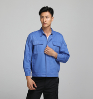 Veste de travail en coton solide à séchage rapide, veste de travail d'ingénierie résistante aux déchirures, veste uniforme de travail à manches longues avec logo personnalisé
