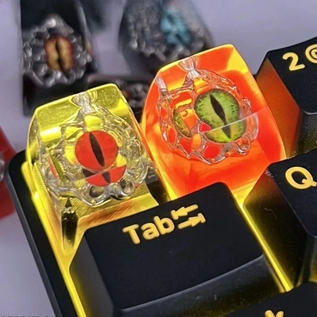 Personalized Resin Keycaps Halloween Funny 3D Craftsman Custom Mechanical Keyboard Gaming Accessories Evil Eyes DIY Keycap MOQ