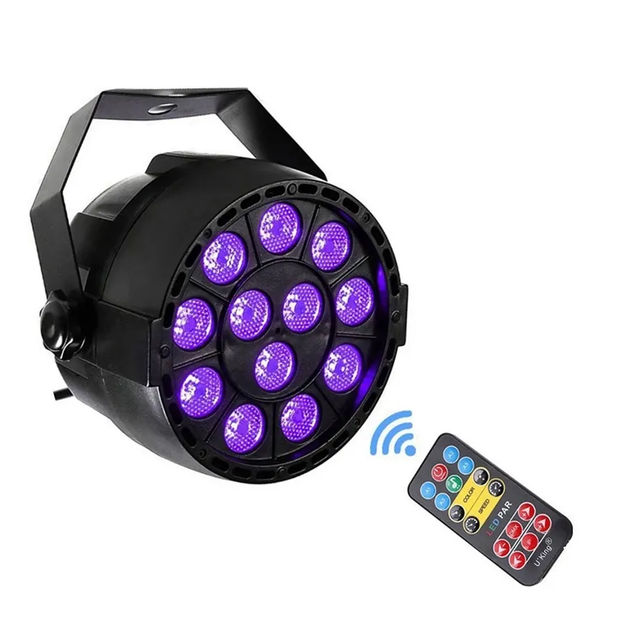 Auto Suono Attivo DMX512 Master-slave 36W UV HA CONDOTTO LA Luce Della Fase A Raggi Ultravioletti Nero Luce Par Lampada del Riflettore Della Luce per la Discoteca del DJ Club