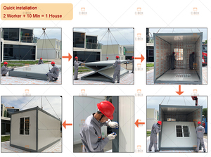 บ้านสำเร็จรูปพับได้เคลื่อนย้ายได้ ตู้คอนเทนเนอร์สำเร็จรูปทันสมัย 2 ห้องนอน ขนาด 20 ฟุต - Product Image 6