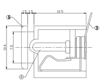 Connecteur de prise d'alimentation CC BSUN Custom DC00090 3PIN 5.6mm SMT
