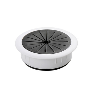 Cache-câbles rond blanc/noir durable pour bureau, anti-poussière, accessoire décoratif - Product Image 1