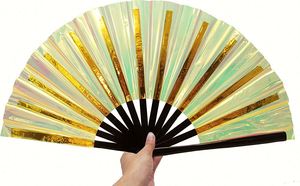 Nuevo Ventilador de Mano con Luz UV de Neón, Diseño Artesanal de Bambú, 2023 - Product Image 4
