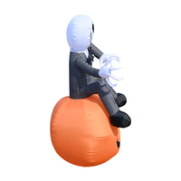 Grand jouet gonflable de 6 pieds pour Halloween : Clown, fantôme, citrouille pour décorations de maison, patio et événements extérieurs