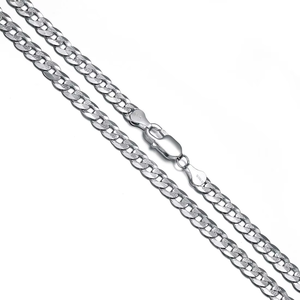 <span class=keywords><strong>925</strong></span> <span class=keywords><strong>argento</strong></span> Sterling 6mm <span class=keywords><strong>italiano</strong></span> cubano cordolo Link collana con cornice per matrimonio e regalo cristiani - Product Image 1