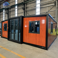 Rumah Prefabrikasi Sayap Ganda 20ft 30ft 40ft Langsung dari Pabrik, 1-4 Kamar Tidur dengan Denah Lantai Kustom, Rumah Kontainer Modular yang Dapat Diperluas