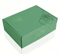 Petit emballage ondulé vert personnalisé boîtes d'expédition pour le commerce électronique feuille d'or imprimé logo pour petites entreprises papier