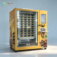 Unité de distribution automatique compacte pour stocker une large gamme de collations et de boissons en bouteille