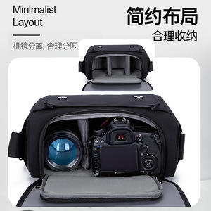 Bolso de Hombro para Cámara, Estuche de Almacenamiento para Cámara Digital, Compatible con Lentes DSLR - Apto para Fujifilm, Sony y <span class=keywords><strong>Canon</strong></span> <span class=keywords><strong>R1</strong></span> - Product Image 3