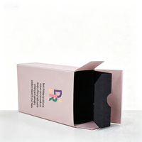 Caja de Embalaje de Perfume Cosmético Plegable de Papel Reciclado de Lujo con Relieve Impreso y Inserto Corrugado Negro