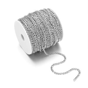 하이 퀄리티 스테인레스 스틸 골드 도금 1.2*4.5mm 쿠바 체인 목걸이 목걸이 체인 목걸이 쥬얼리 만들기 액세서리 - Product Image 4